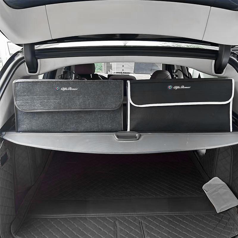 Car  Trunk Storage Box Large Capacity Tool Organiser Bag Auto Goods Accessories For Alfa Romeo Stelvio Giulia 159 Giulietta