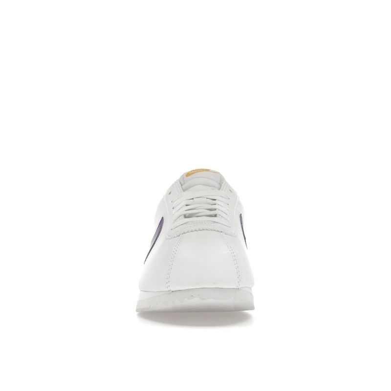 Nike Cortez Leather White Purple Maize Lakers Men's Shoes DM4044-106