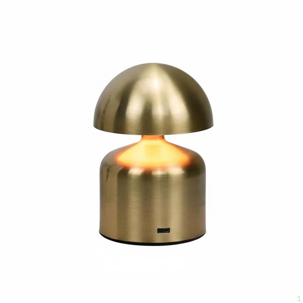 LED Table Lamp, Mushroom Design, Rechargeable, Touch Dimming, Ambient Night