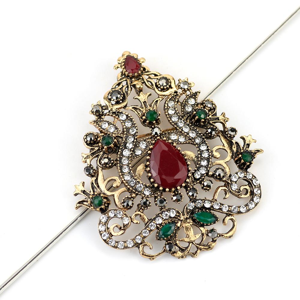 Spilla fiore vintage da donna grigio Reno vintage color oro regalo di gioielli per banchetti etnici bohémien 2023