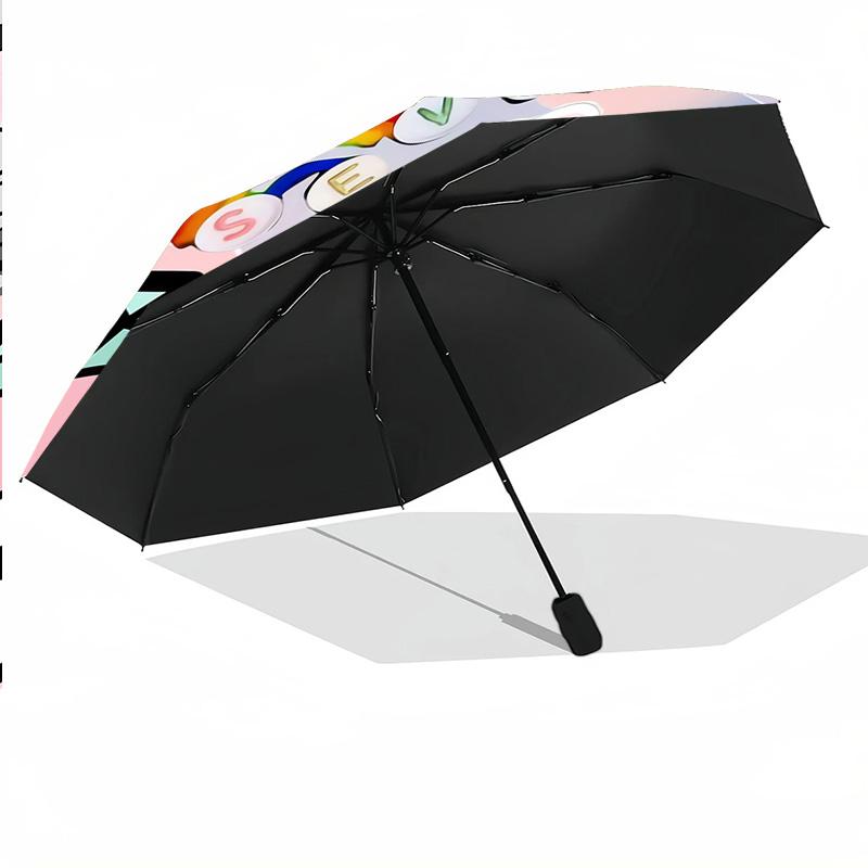 Portable Auto Folding Umbrella,SEVENTEEN 8 Rib Waterproof Umbrella For Camping Commute