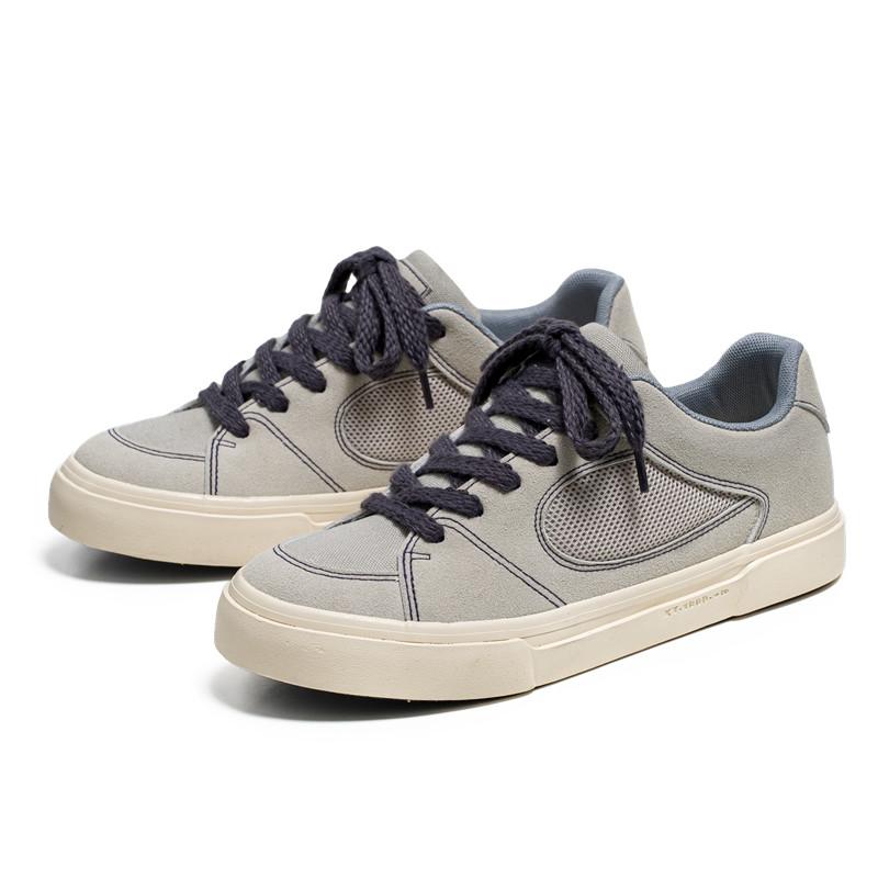 

Мужская парусиновая обувь Лоскутная мужская спортивная обувь Удобная обувь на толстой подошве Дышащая повседневная обувь 44 серый