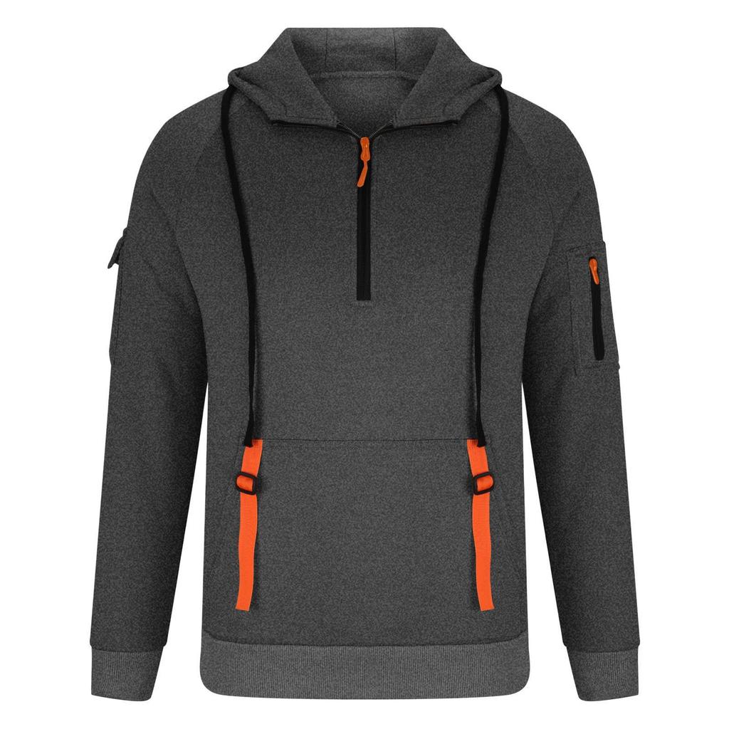 2025 Hot-Selling Men's Sporty Hoodie Set with Arm Pocket and Zipper