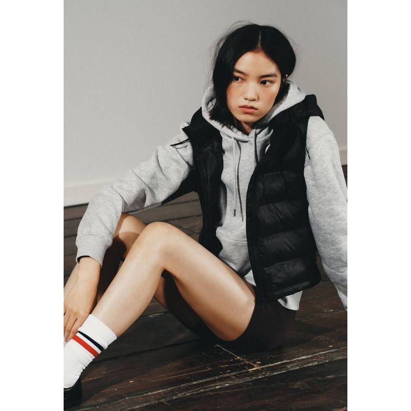 Za Export New Arrival Women's Clothing ZR Fashion Style Fashion Sleeveless Contrast Color Turtleneck Cotton-Padded Jacket Vest 4749811 800