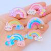 10Pcs Cute Mini Acrylic Animal Rainbow Flat Back Cabochons Scrapbooking DIY Jewelry Craft Decoration Accessories