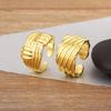 Nidin New Fashion Belt Shape Irregular Geometric Open Rings Adjustable For Women Men Creative Trend Finger Jewelry Accessories