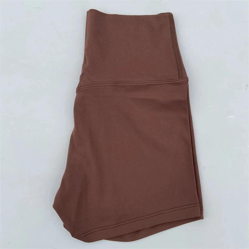 Dopamine Yoga Shorts: High Waist, Breathable, Nude Feel, Elastic Three-Point Safety.