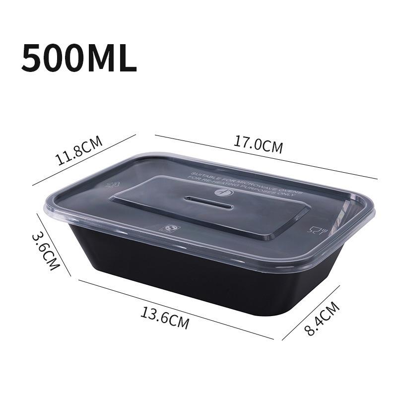 10Pcs Thickened Disposable Food Boxes Packing Meal Box Rectangular Microwavable Food Storage Container Takeaway Tableware