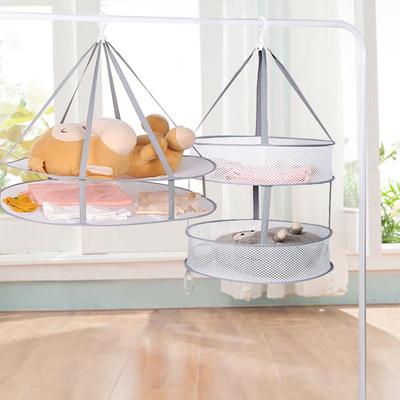 Large Folding Household Drying Basket and Rack, Single/Double Layer