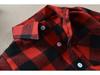 Spring 2025 Boys' Long Sleeve Plaid Korean Style Casual Shirt for Inner and Outer Wear