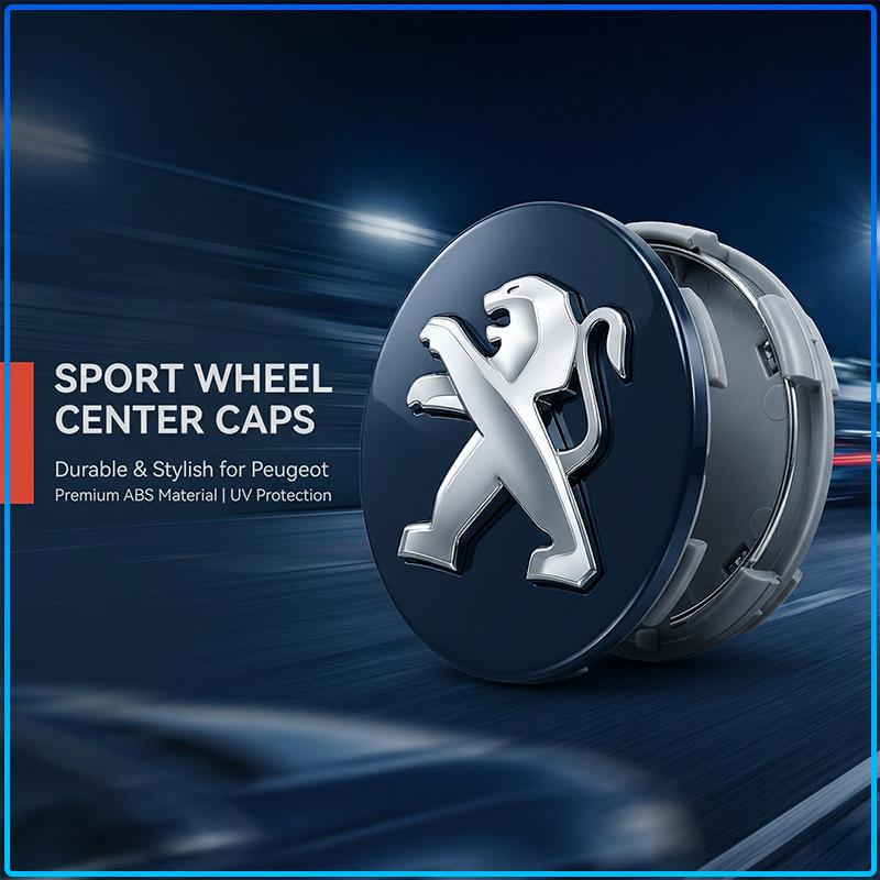 4pc/set 60mm Car Wheel Center Hub Cap 56mm Stickers Car Rims Dust-proof Cover Hubcaps For Peugeot 206 307 301 207 407 308 406 107 108 208 408 508 607