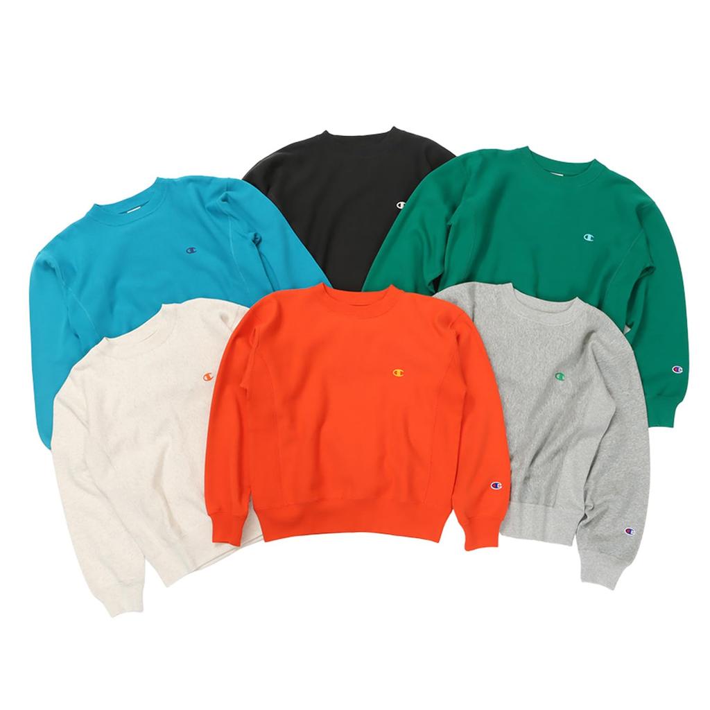 Sweatshirt Long Sleeve Cotton 10oz One Point Logo Reverse Crew Neck Sweatshirt Casual Oxford Gray [Champion] 100% Weave(R) Women's CW-Z001