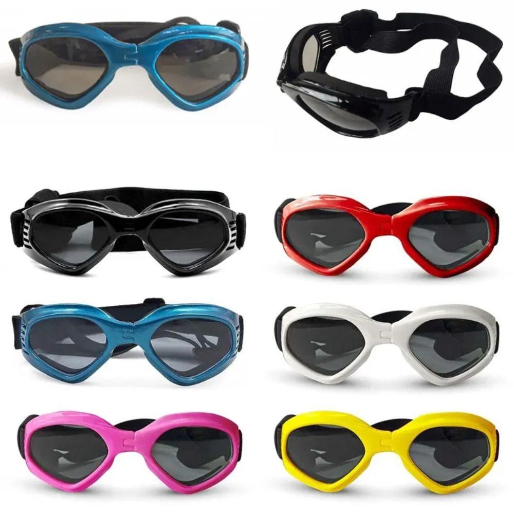 Cute Foldable Pet Sunglasses Adjustable Clear Vision Dog Eyewear Waterproof Air Hole Design Dogs Goggles Photography Prop