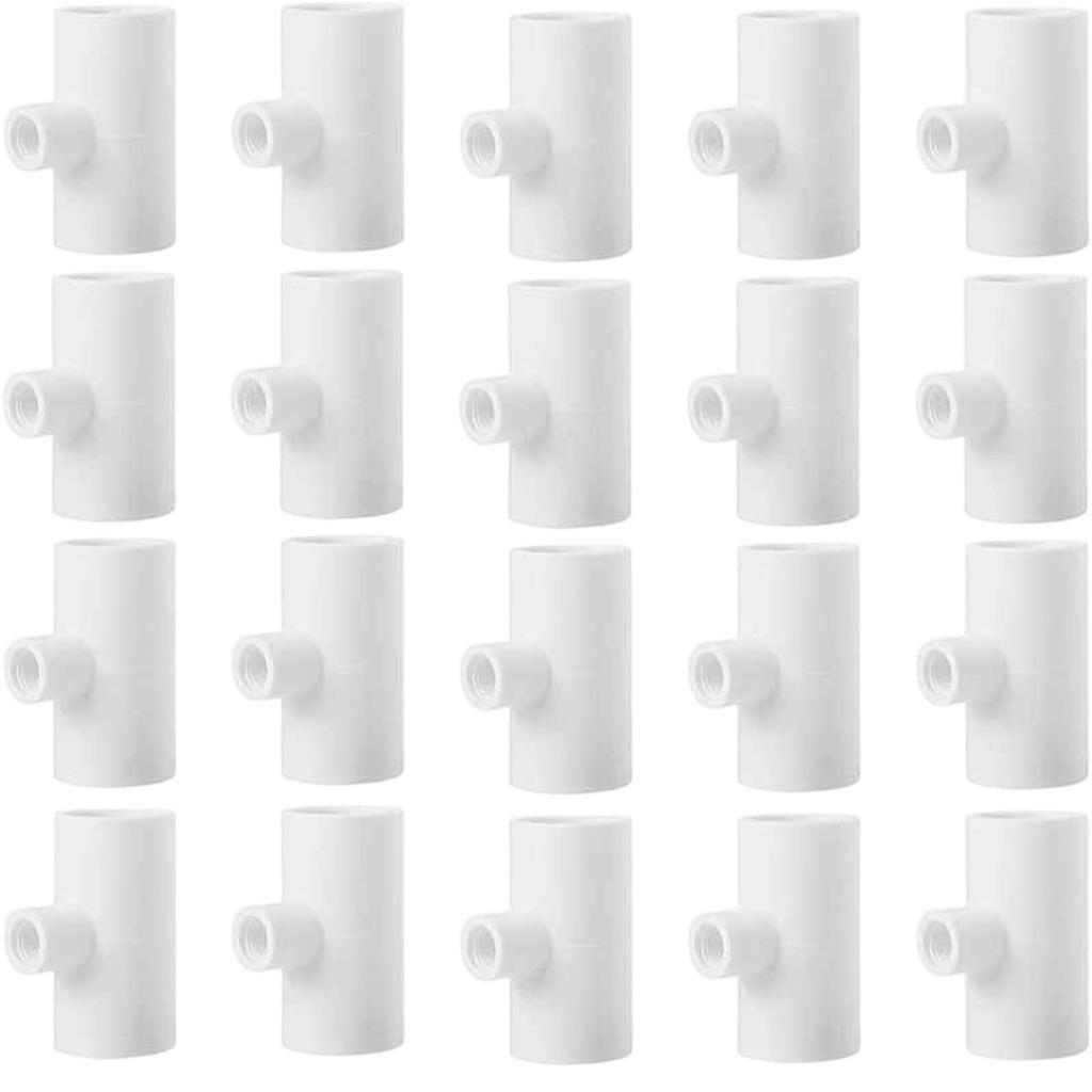 Poultry Waterer Tee Connector for Threaded Chicken Nipple Drinker System Durable Plastic Tee Fitting for Poultry Water Supply