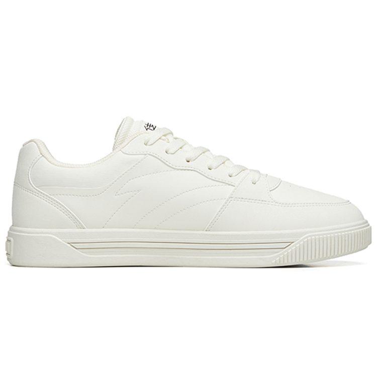 Anta Life Collection Slip Resistant Abrasion Resistant Low top Skateboard Shoes Men's White Black 112238063-1