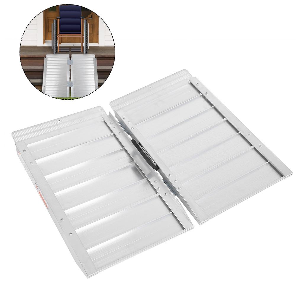 Folding Portable Wheelchair Ramp Aluminum Mobility Scooter Carrier Rack With Handle