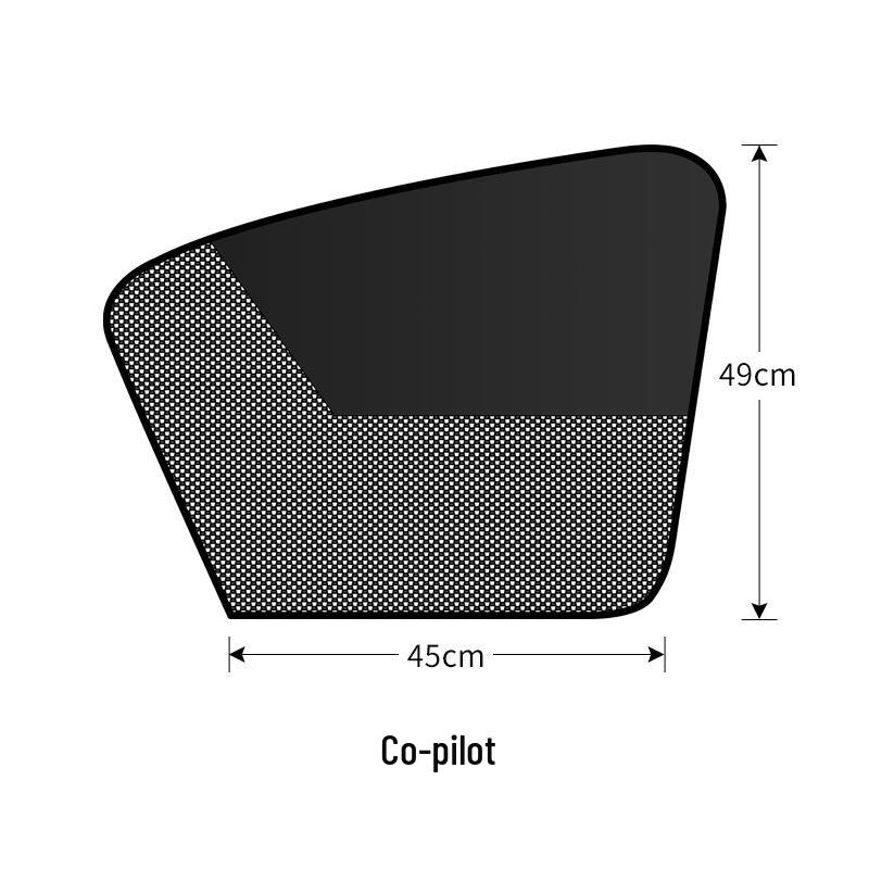 Dual-Tone Magnetic Car Sunshade Curtain for Heat and UV Protection