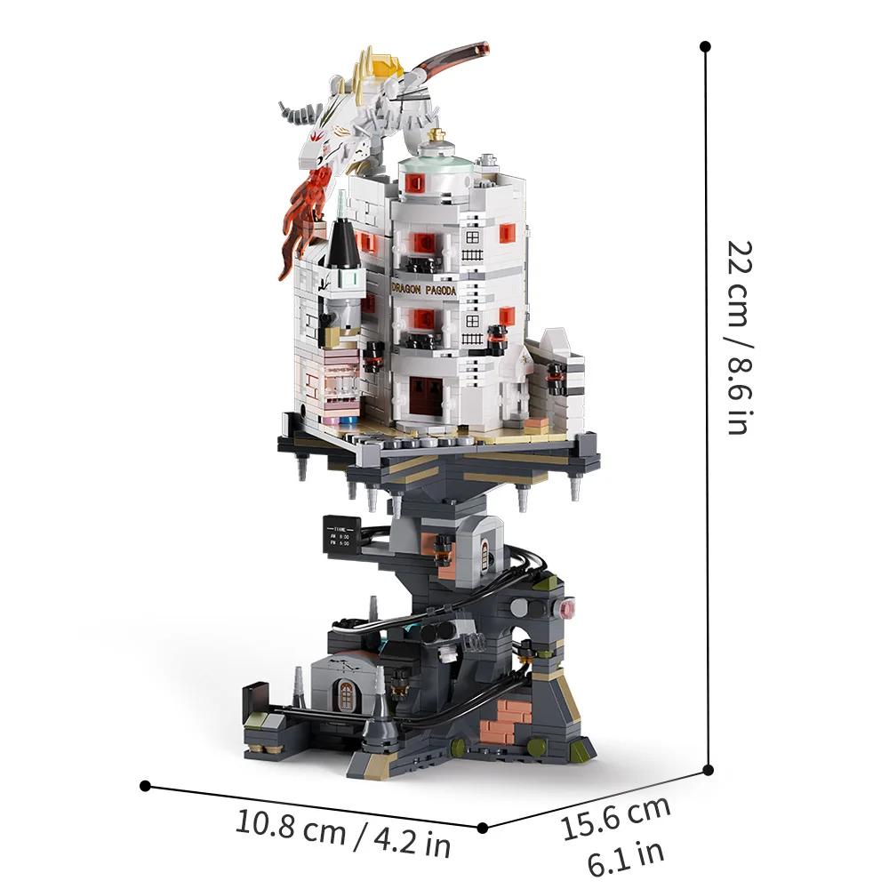 Non-Toxic 1000Pcs Gringottses Wizard Tower Magic World Dragon Moc Building Bricks Set Blocks Toys For Kids Children Adult Birthday Gifts