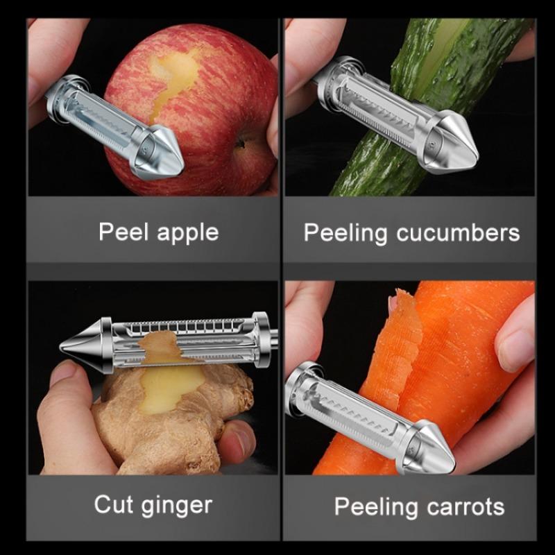 Stainless Steel Multifunctional Peeler Bottle Opener Apple Potato Carrot Vegetable Fruit Peeler Kitchen Essential Durable Tool