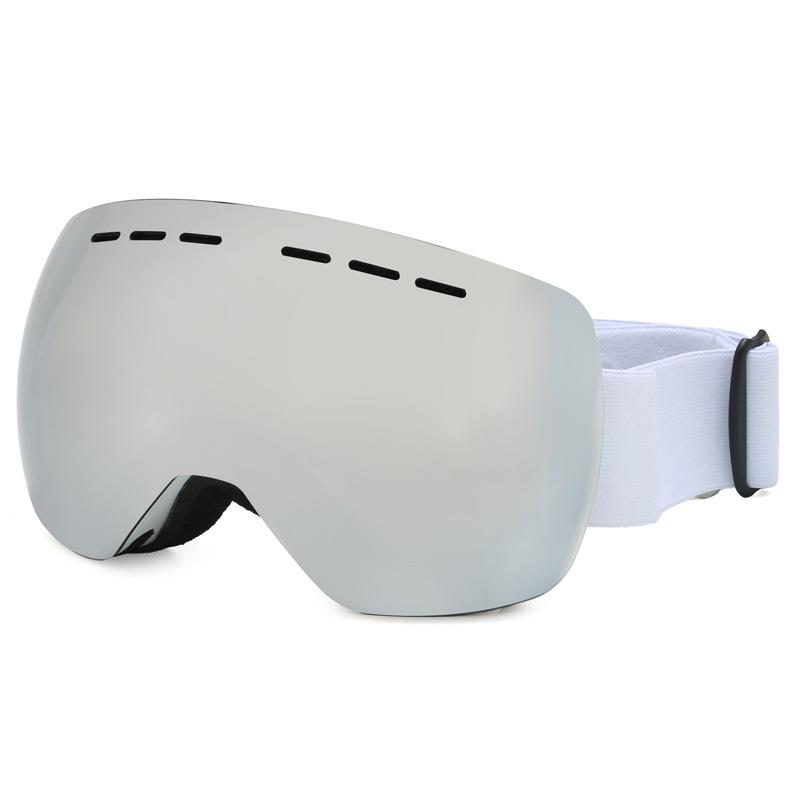 New Fashionable Ski Goggles for Men & Women Double Layers Anti-Fog UV400 Protection Full Face Helmet Style Adjustable Strap