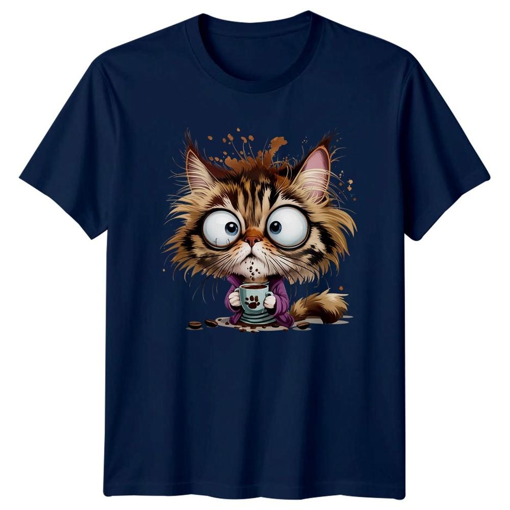 Easily Distracted By Cats And TShirt Kitten Coffee Animal Lovers Birthday