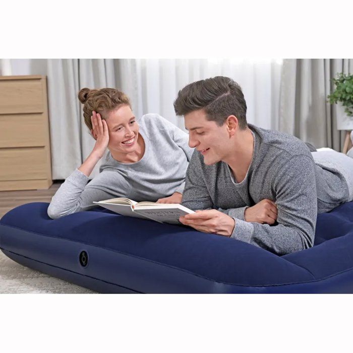 Matelas gonflable camping - BESTWAY - 67225 - 2 places - 1,91m x 1,37m x 22cm - Avec pompe à pied intégrée