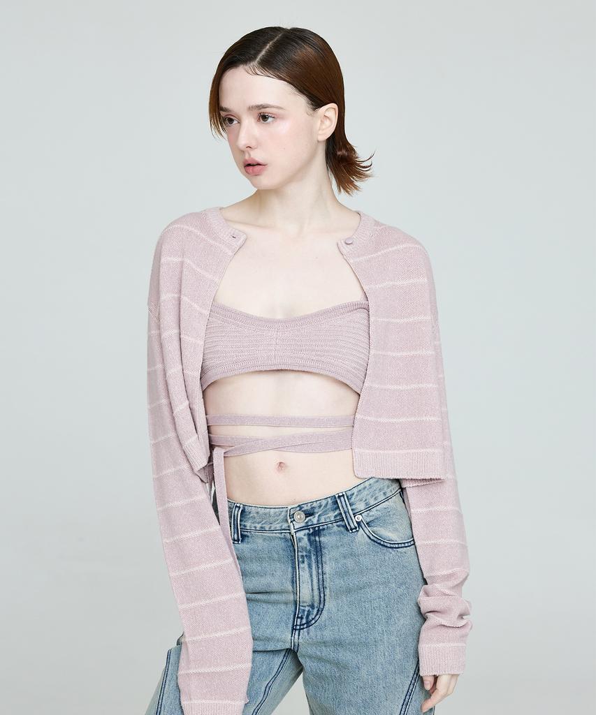 INSTANTFUNK Knit Bustier - Pink