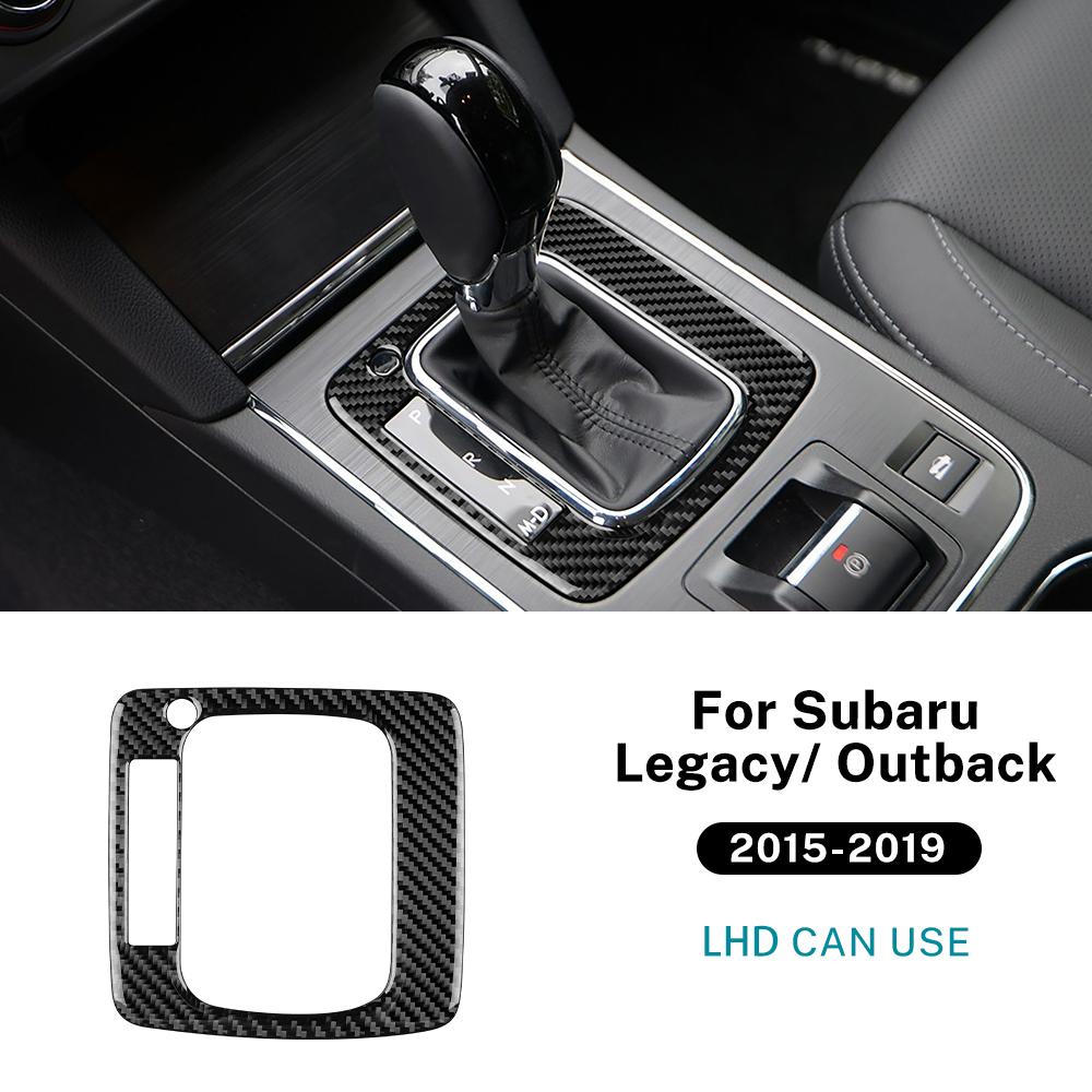 Real Carbon Fiber For Subaru Legacy Outback 2015 2016 2017 2018 2019 Accessories LHD RHD Car Gear Shift Panel Sticker Trim