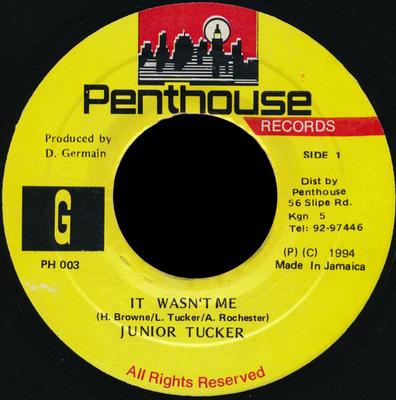 7inch Record JUNIOR TUCKER - It Wasn't Me PH003 Penthouse Recor 1994 Jamaica Reggae, Ska & Dub Used