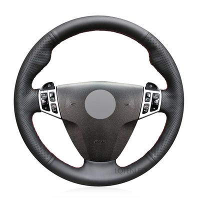 Black PU Faux Leather Hand-stitched Car Steering Wheel Cover for Saab 9-3 2006 2007 2008 2009 2010 2011 9-5 2006 2007 2008 2009
