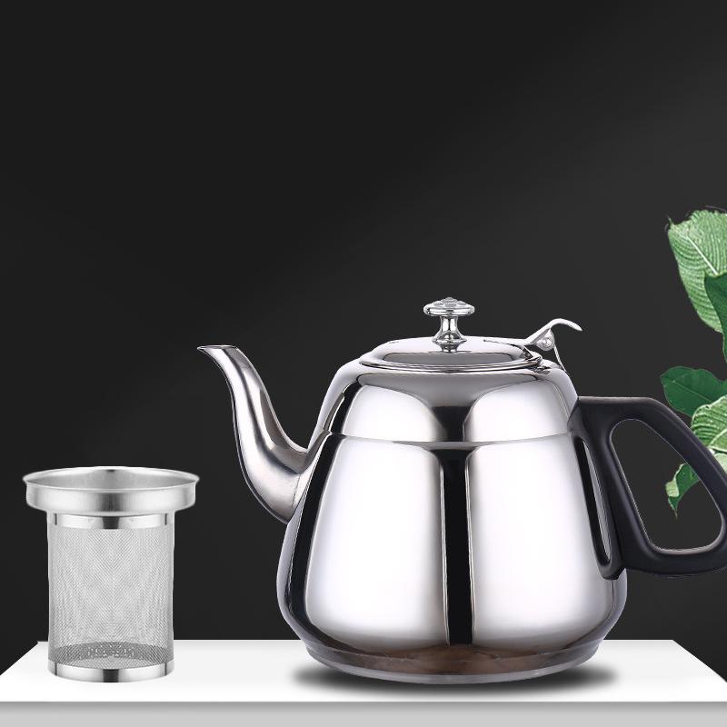 1.2L/1.5L/2L Tea Kettles with Infuser Filter Stainless Steel Thickened Tea Kettle for Hotboiling Pots Gas Induction Home Camping