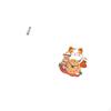 Kissing Lovers Cat Wall Clock Sculpture Height 21.5cm Art Collection Anniversary Gift Table Ornament