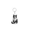 Cute cat keychain, acrylic circular ring accessories, 2D flat double-sided printed pendant