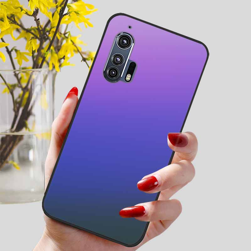 For Moto Edge Plus 2020 Case 6.7'' Flowers Soft TPU Beautiful Phone Cases for Motorola Edge+ 2020 Protect Silicon Bumper Cover