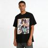 Anime Girl Print Casual Top Trendy Cartoon Style Loose Fit Unisex T-Shirt For Teens Adults Pure Cotton T-shirt
