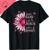 Von Gott gesegnet  Von Jesus geliebt Rosa Sonnenblume T-Shirt Kawayi Y2k Paar Baumwolle Damen T-Shirts
