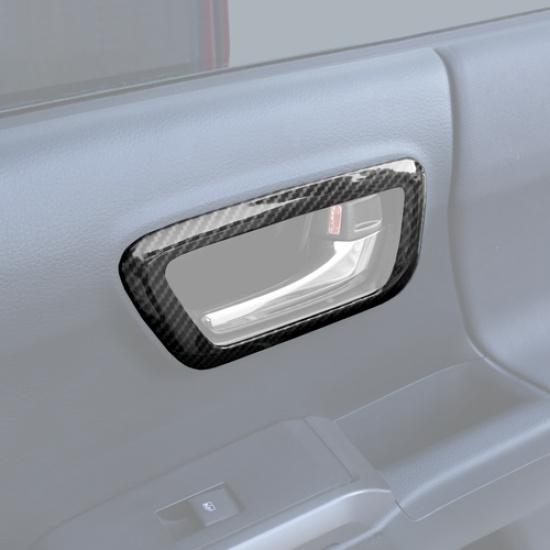 For Toyota Tacoma 2016- Carbon Fiber Interior Door Handle Bowl Cover Trim 4P