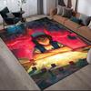 Dustin Flannel Printed Carpet, Home Sofa Decoration for Living Room & Bedroom, Non‑Slip Play Flannel Floor Mat for Game Room