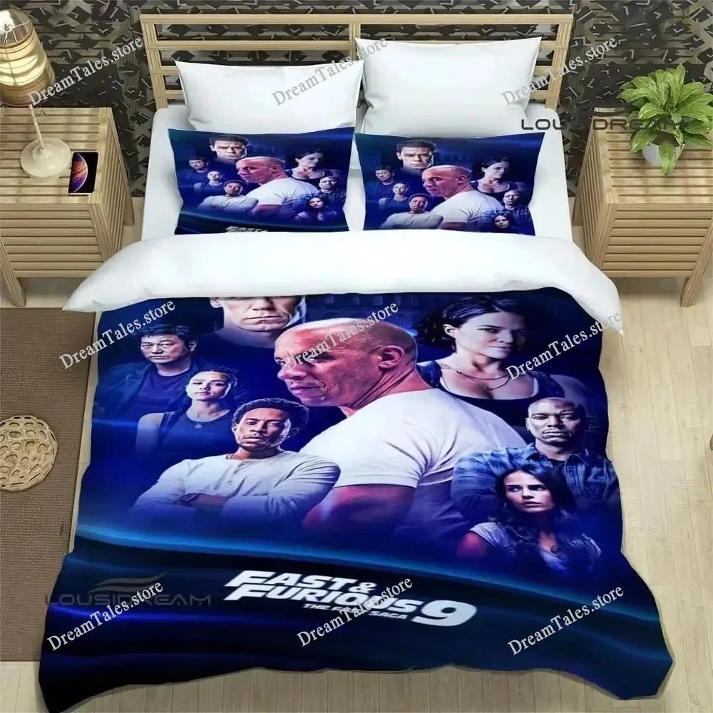 3D Print Fast & Furious Bedding Set Boys Girls Twin Queen King Size Duvet Cover Pillowcase Bed Boys Adult Home Textileextile369