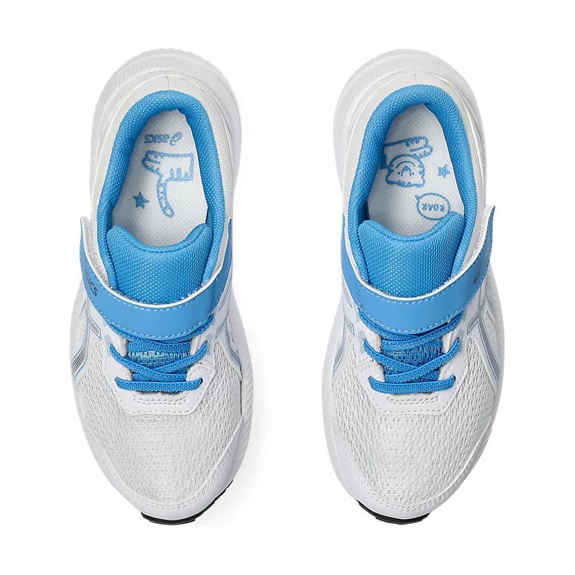 Asics Gel-Contend 8 Ps Comfortable Lightweight Daily Outdoor Running Shoes Kids Sneakers Blue White 1014A258-107