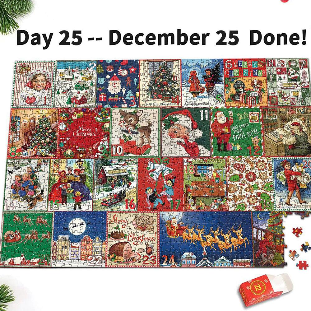 Calendar de Advent de Crăciun Puzzle Design Unic Puzzle de Festival Pentru Festivalul de Bun Venit