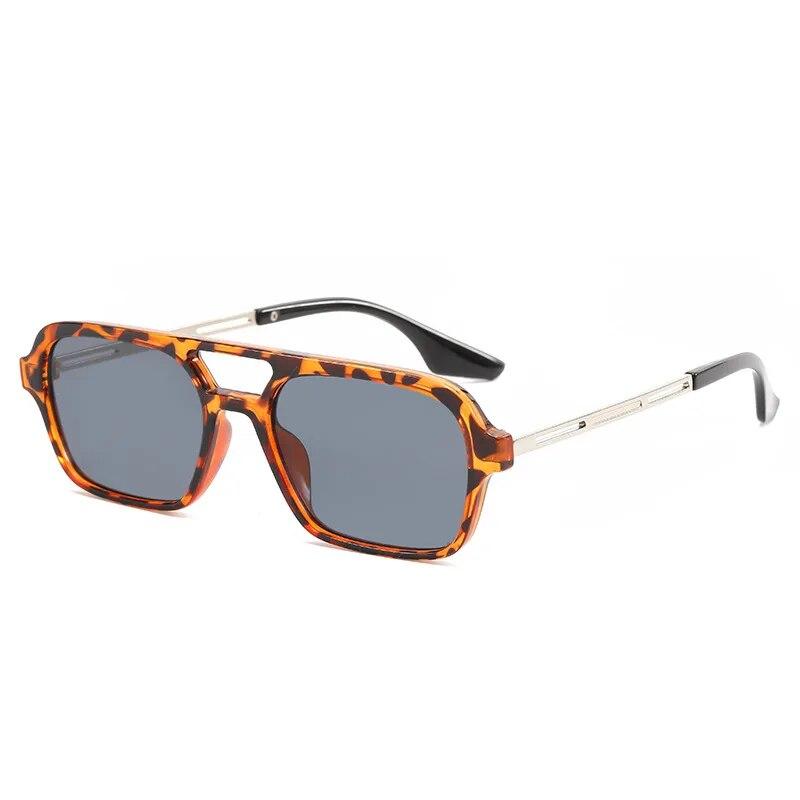 Vintage Retro Quadratische Sonnenbrille Frauen Vintage Reise Kleine Rechteck Sonnenbrille Für Frauen männer frauen Doppel strahl brille