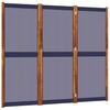 3 Piece Folding Screen In Dark Blue 210 X 180 Cm