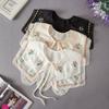 Cape Embroidered Floral Fake Collar Embroidery Doll Lapel Lace Blouse False Collars  Female