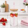 Yousheng 25Pcs Reusable Glitter Straws for Cups, 23cm Food-Grade PP Straw with Fixed Buckle, BPA-free Thickened Drinking Straws