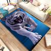 Beast Animal Tiger,Sabretooth Cartoon Area Rug,Carpet for Home Living Room Bedroom Sofa Doormat Kitchen Decor,Non-slip Floor Mat