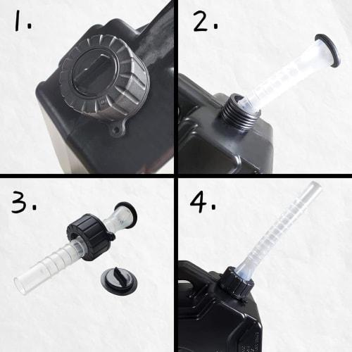 5L Portable Fuel Tank with Lock, Lightweight and Durable for Travel and Outdoor Use, Made of Plastic