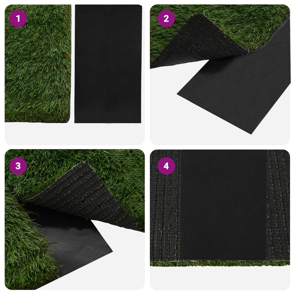 Self Adhesive Artificial Grass Tape Black 15 Cm X 10 M Non Woven Fabric