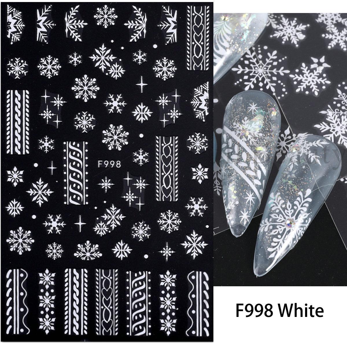 Nail Stickers Flower Plant Nail Art Decal Flower Leaf Spring Slider Nail Art Decoration A