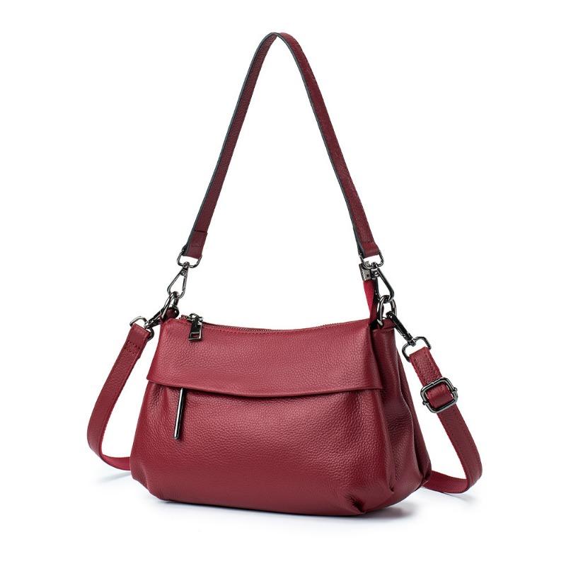 Genuine Leather Crossbody Bag Casual Bag Women's Fashion Handbag Top Layer Cowhide All-match Shoulder Bag Large Capacity
